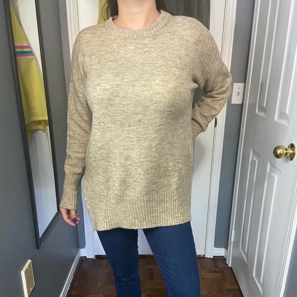 beige sweater